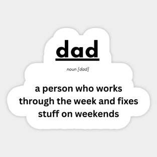 Dad definition t-shirt Sticker